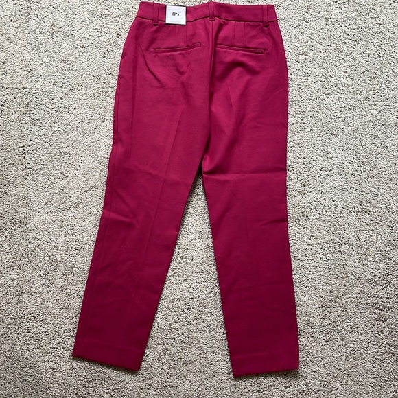 Comfort Stretch Slim Ankle Pants | Size 0S | Color Red Raspberry - Picture 6 of 8